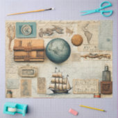 スクラッピー航海のシリーズデザイン9 薄葉紙 (クラフト)