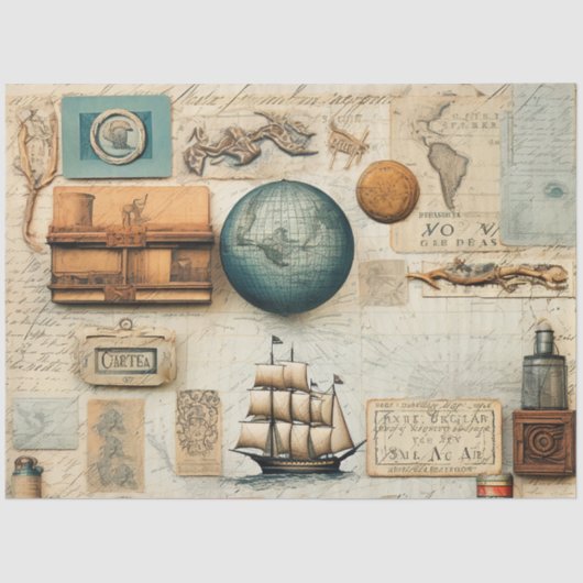 スクラッピー航海のシリーズデザイン9 薄葉紙 (正面)