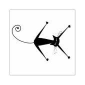 スクラッピー キャット ブラック キティ カスタム ラバースタンプ (インプリント)