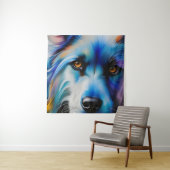 スクラッフィーブルテリア犬クローズアップ タペストリー (インサイチュ)