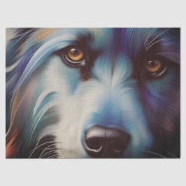 スクラッフィーブルーNラストテリア犬クローズアップ 薄葉紙