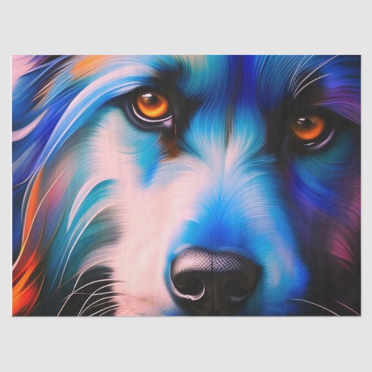 スクラッフィーブルーNレッドテリア犬 薄葉紙 (正面)