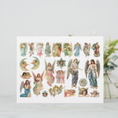 スクラップの美しいエンジェルビクトリアンイラスト (スタンド正面)