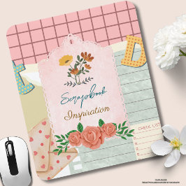 スクラップパーソナライズされたブックのインスピレーションヴィンテージコラージュ マウスパッド