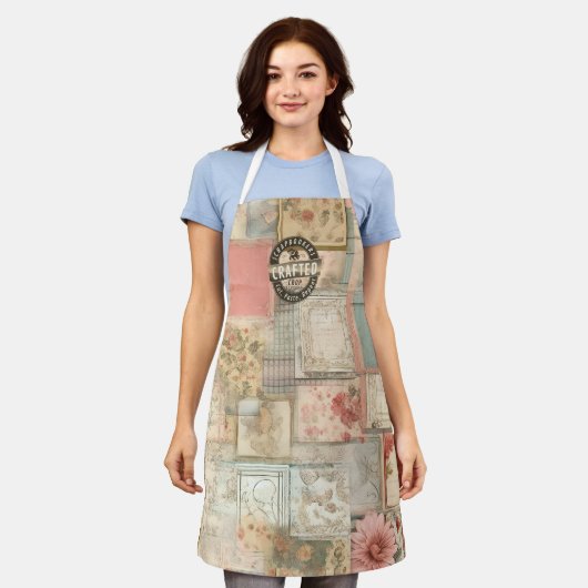 スクラップブッカーズ カット ペースト リピート エプロン (着用した状態)