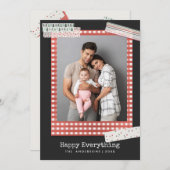 スクラップブッキングのホリデー | フェスティブ3写真 シーズンカード (正面/裏面)