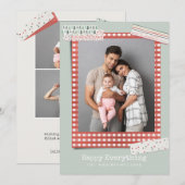 スクラップブッキング ホリデー | フェスティブ 3 フォト シーズンカード (正面/裏面)