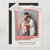 スクラップブッキング ホリデー | フェスティブ 3 枚の写真 シーズンカード (正面/裏面)