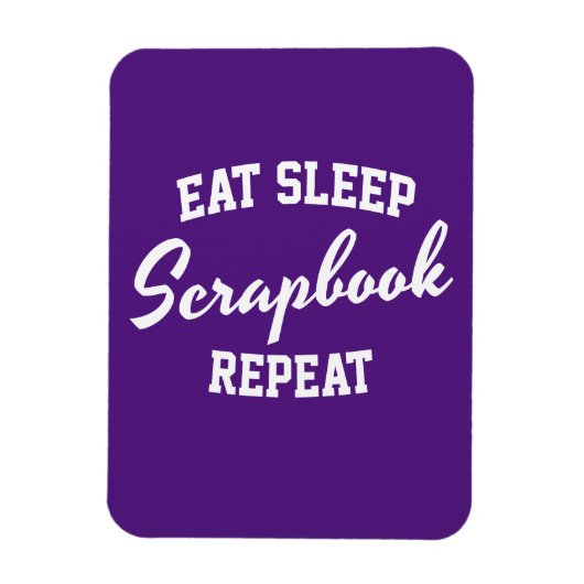 スクラップブッキング Eat Sleep Scrapbook Repeat マグネット (縦)