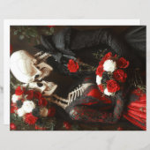 スクラップブックお洒落結婚紙ズブラック&レッド (正面/裏面)