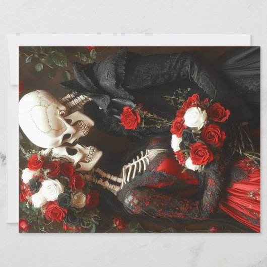 スクラップブックお洒落結婚紙ズブラック&レッド (正面)