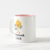 スクラップブックのひよこのマグ ツートーンマグカップ (正面左)