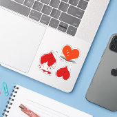 スクラップブックの反バレンタインデー シール (ノートパソコンとiPhone)