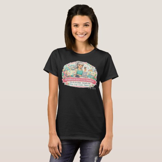 スクラップブックエキスポ2026 ウィメンズベーシックTシャツ Tシャツ (正面フル)