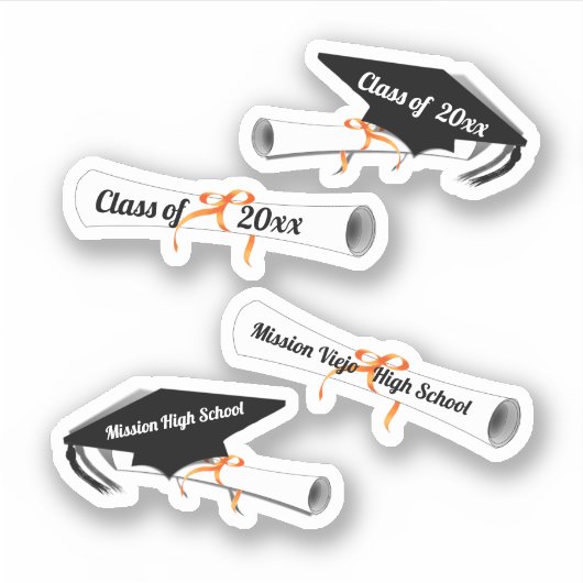 スクラップブックグラッドキャップディプロマ卒業 シール (正面)