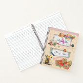 スクラップブックコラージュ手作りスタイルモノグラムカスタム ノートブック (内部)