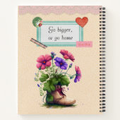 スクラップブックコラージュ手作りスタイルモノグラムカスタム ノートブック (裏面)