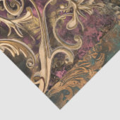 スクラップブックコラージュ、金縁、フィールドの女の子 薄葉紙 (詳細)