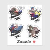 スクラップブックショッピングカート シール (シート)