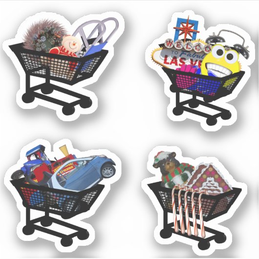 スクラップブックショッピングカート シール (正面)