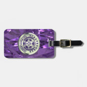 スクラップブックシルバーメダリオンカット過去リピート ラゲッジタグ (正面横)