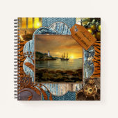 スクラップブックスタイルフォトブレットジャーナルノートブック ノートブック (正面)