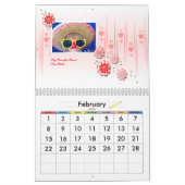 スクラップブックスタイル家族の写真任意の年カレンダー カレンダー (2月 2026)