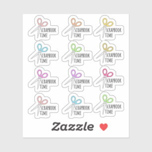 スクラップブックタイム かわいいハサミ ブジョープランナー シール