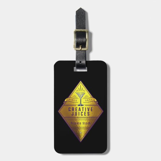 スクラップブックダイヤモンド「クリエイティブジュース」 ラゲッジタグ (正面縦)