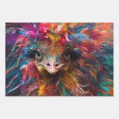 スクラップブックデザインワカドードル鮮やかカラー ラッピングペーパーシート (正面3)