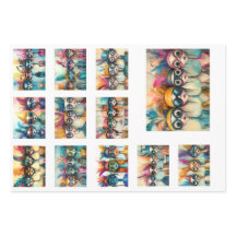 スクラップブックデザインワカドードル鮮やかカラー