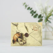 スクラップブックパピー付きヴィンテージポストカード ポストカード (スタンド正面)