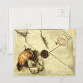 スクラップブックパピー付きヴィンテージポストカード ポストカード (正面/裏面)