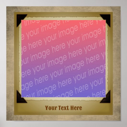 スクラップブックフレーム自分の写真を作成 ポスター (正面)