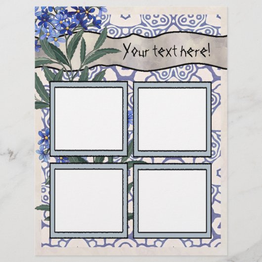 スクラップブックレイアウトページ – 4フレーム (正面)