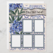 スクラップブックレイアウトページ – 5フレーム (正面/裏面)