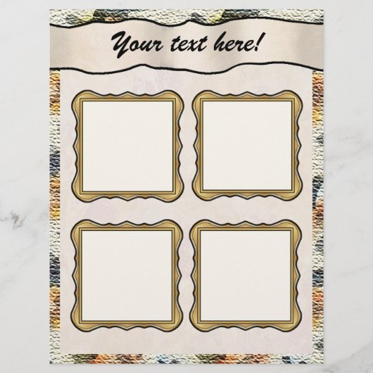 スクラップブックレイアウトページ – Burlap (正面)