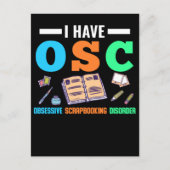 スクラップブック作りおもしろい障害狂い本の恋人 ポストカード (正面)