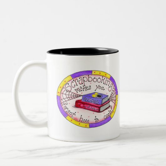 スクラップブック作りおよび料理 ツートーンマグカップ (左)