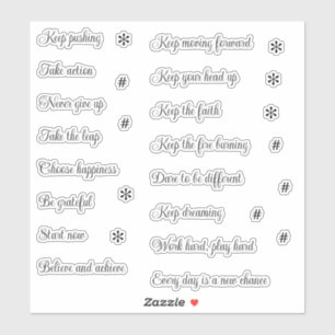 スクラップブック作りのジャーナル処理の語句 シール