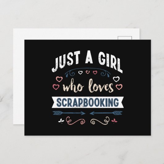 スクラップブック作りの贈り物を愛する女おもしろいの子 ポストカード (正面/裏面)
