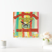 スクラップブック作りは私に人生は良いことを思い出させる スクエア壁時計 (ホーム)