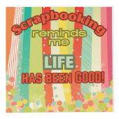 スクラップブック作りは私に人生は良いことを思い出させる フォトキューブ (正面)