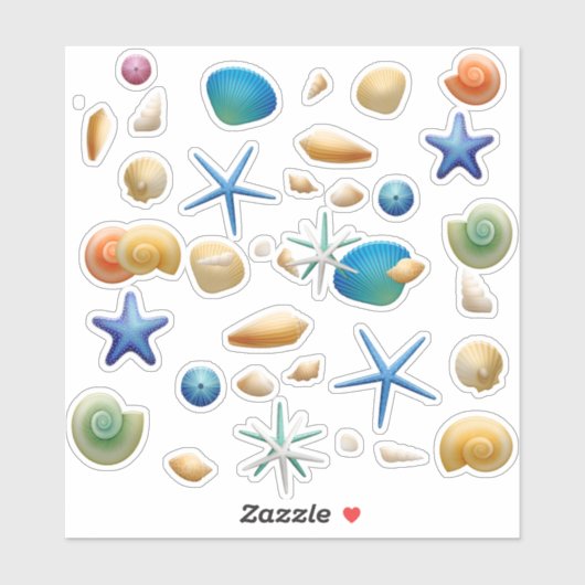 スクラップブック作りカラフルシーシェルコレクション6" シール (シート)