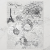 スクラップブック作りジャンクジャーナル紙シート (裏面)