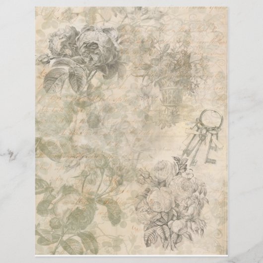 スクラップブック作りジャンクジャーナル紙シート (正面)