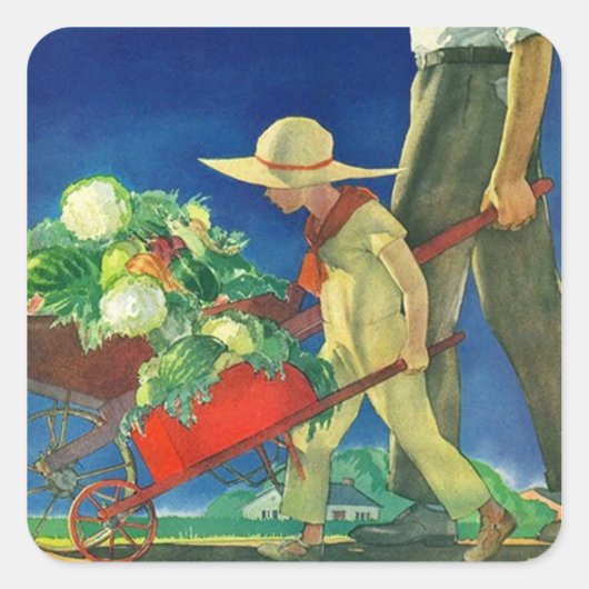 スクラップブック作りステッカーズノスタルジックファミリーガーデン スクエアシール (正面)