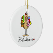 スクラップブック作りナットTシャツとギフト セラミックオーナメント (右)