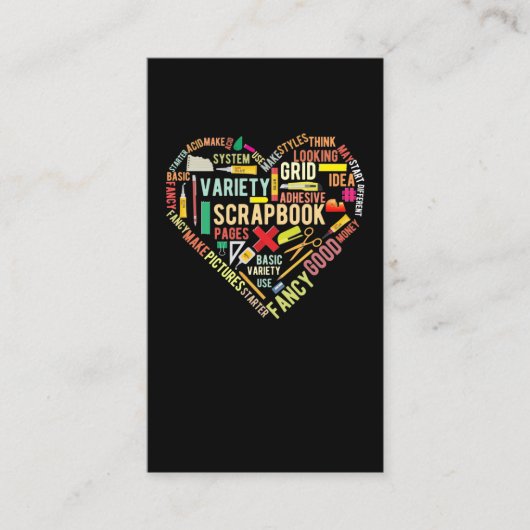 スクラップブック作りハート工芸趣味 名刺 (正面)