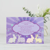 スクラップブック作りバニーズイースター招待状 招待状 (スタンド正面)